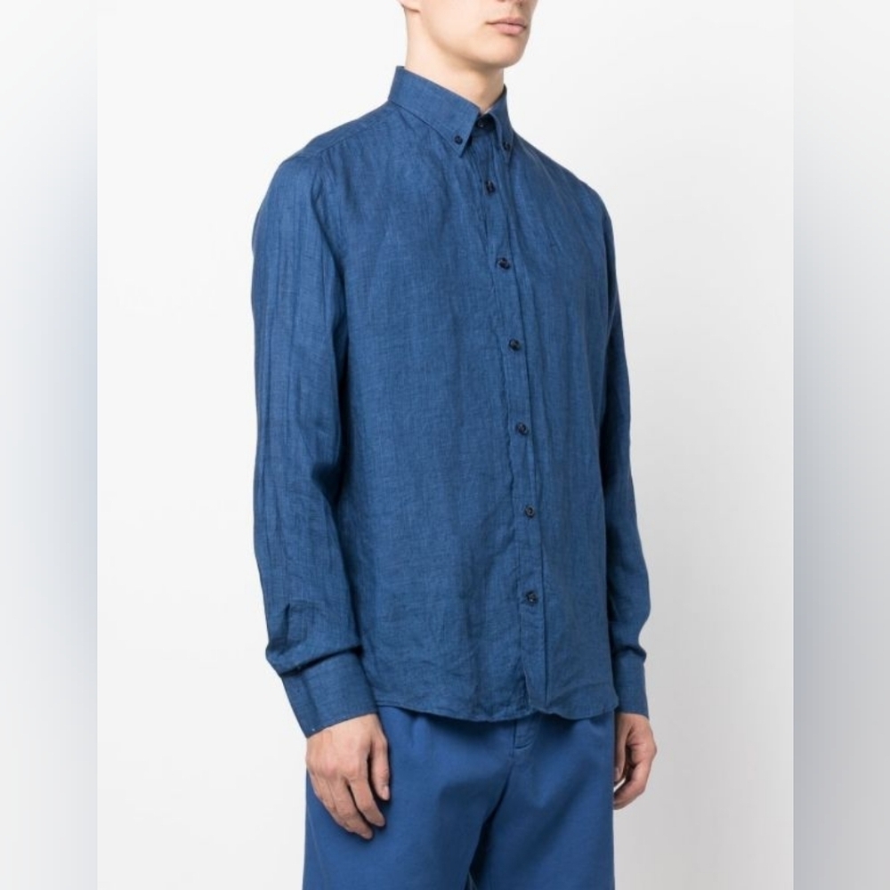 Paul & Shark Yatching button down long-sleeve linen shirt